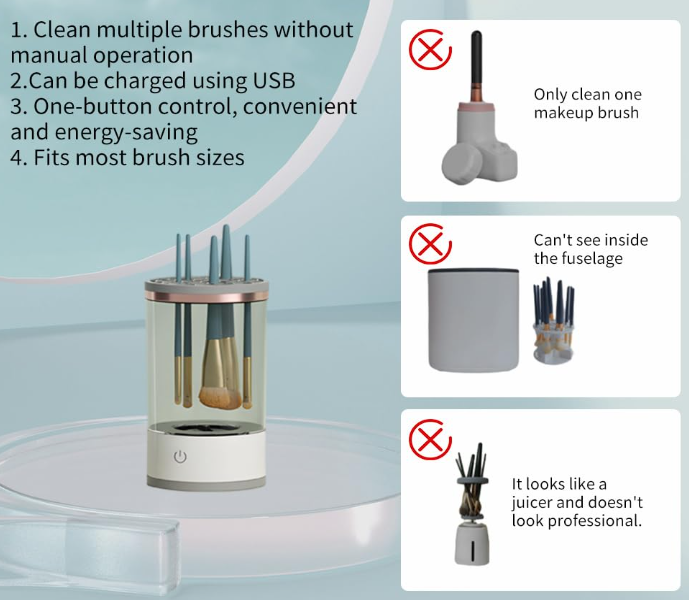 Nanomolecule cleaning technology automated all-in-one multi-functional makeup cleaning machine