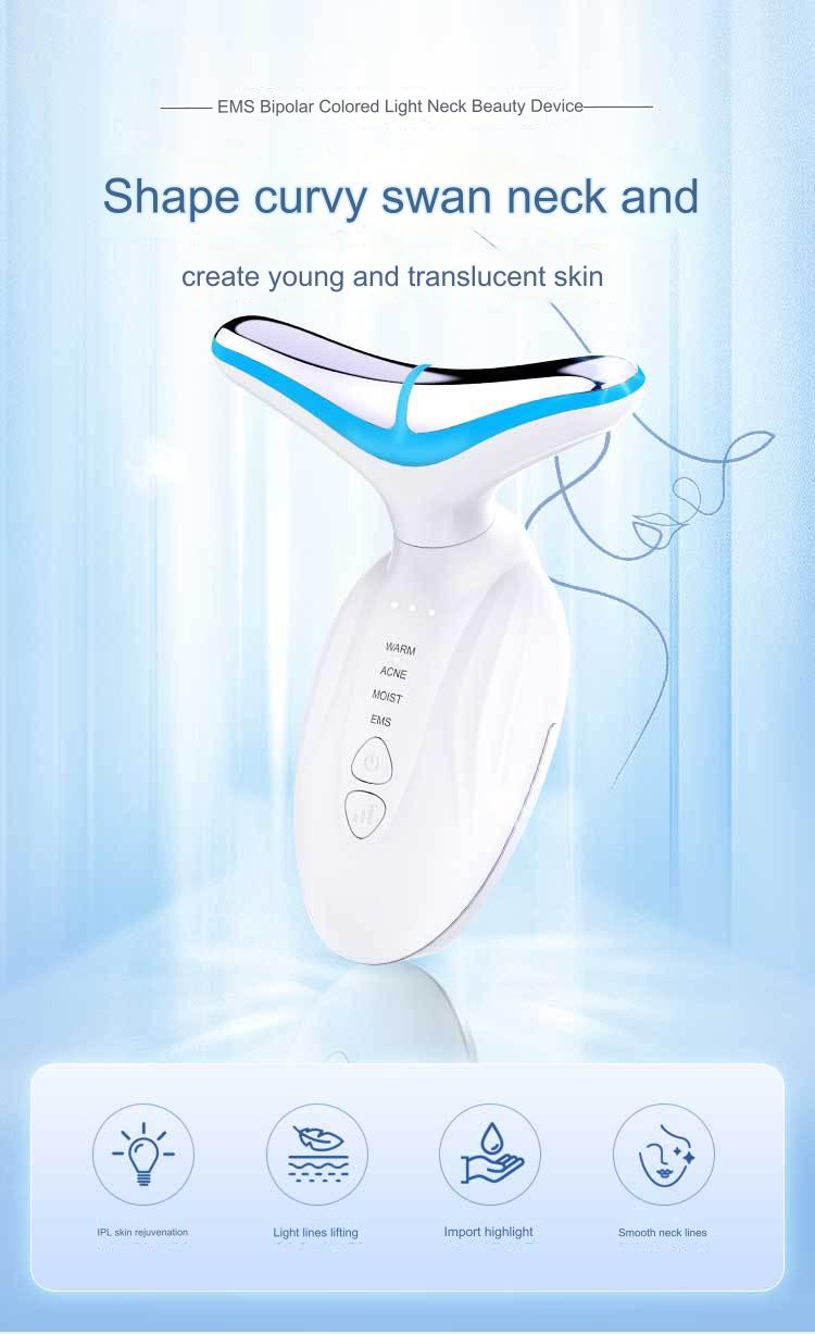 Nano high-energy negative ion skin regeneration photon rejuvenation neck beauty instrument