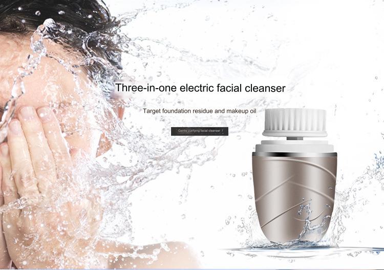 IP65 waterproof pore cleaning rotating facial cleansing device