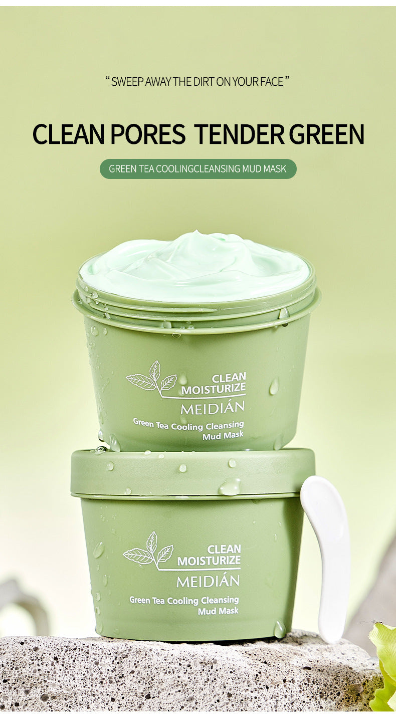 Deep cleansing pores and blackheads antioxidant oil control mask volcanic mud (with green tea formula)