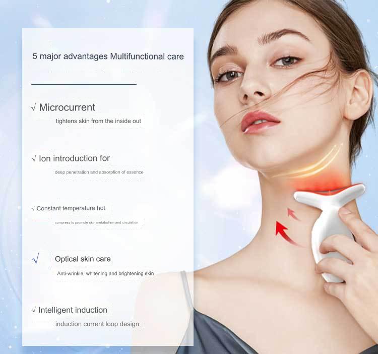 Nano high-energy negative ion skin regeneration photon rejuvenation neck beauty instrument